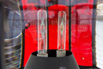 Fresnellinse und 2-fach Wechselvorrichtung mit 400 W Halogen Metalldampflampen. Leuchtfeuer Hiddensee Dornbusch