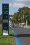 September 2014: Radschnellweg mit Zähler, Robert-Koch-Straße