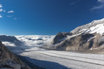 Großer Aletschgletscher, Blick von der Konkordiahütte, Wallis